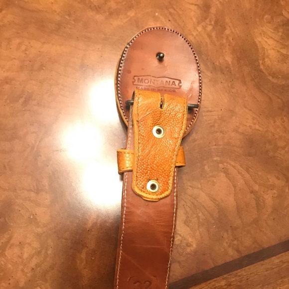 Exotic leather belt